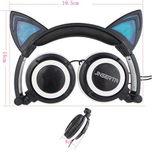 Load image into Gallery viewer, LED Cat Ear Gaming Headphones