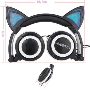 LED Cat Ear Gaming Headphones